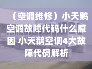 （空调维修）小天鹅空调故障代码什么原因 小天鹅空调4大故障代码解析