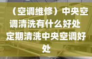 （空调维修）中央空调清洗有什么好处 定期清洗中央空调好处