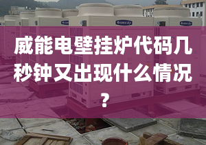 威能电壁挂炉代码几秒钟又出现什么情况？