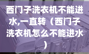 西门子洗衣机不能进水,一直转（西门子洗衣机怎么不能进水）