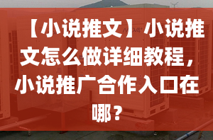 【小说推文】小说推文怎么做详细教程，小说推广合作入口在哪？