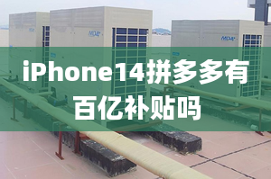 iPhone14拼多多有百亿补贴吗