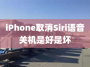 iPhone取消Siri语音关机是好是坏