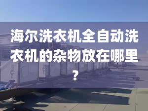 海尔洗衣机全自动洗衣机的杂物放在哪里？