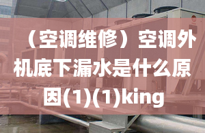 （空调维修）空调外机底下漏水是什么原因(1)(1)king