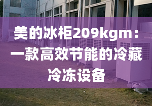 美的冰柜209kgm：一款高效节能的冷藏冷冻设备