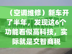 （空调维修）新车开了半年，发现这6个功能看似高科技，实际就是交智商税