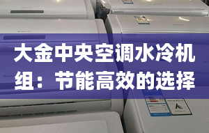 大金中央空调水冷机组：节能高效的选择