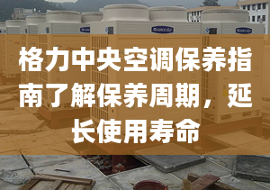 格力中央空调保养指南了解保养周期，延长使用寿命