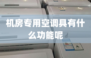 机房专用空调具有什么功能呢