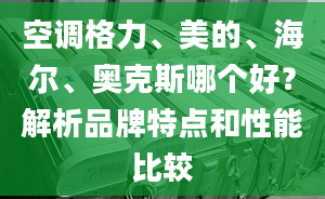 空调格力、美的、海尔、奥克斯哪个好？解析品牌特点和性能比较