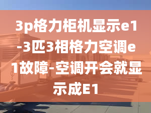 3p格力柜机显示e1-3匹3相格力空调e1故障-空调开会就显示成E1