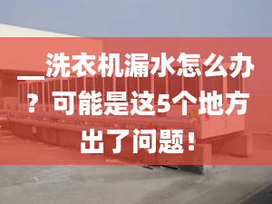 __洗衣机漏水怎么办？可能是这5个地方出了问题！