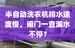 半自动洗衣机排水速度慢，阀门一直漏水不停？