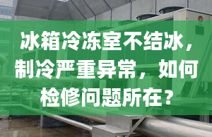 冰箱冷冻室不结冰，制冷严重异常，如何检修问题所在？