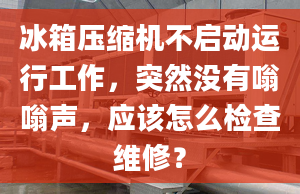 冰箱压缩机不启动运行工作，突然没有嗡嗡声，应该怎么检查维修？