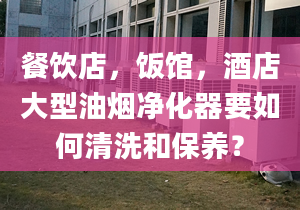 餐饮店，饭馆，酒店大型油烟净化器要如何清洗和保养？