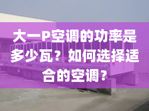 大一P空调的功率是多少瓦？如何选择适合的空调？