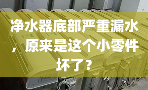 净水器底部严重漏水，原来是这个小零件坏了？