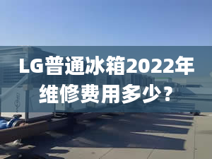 LG普通冰箱2022年维修费用多少？