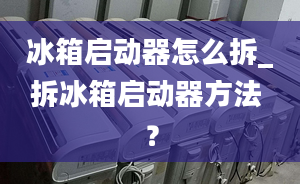 冰箱启动器怎么拆_拆冰箱启动器方法 ？