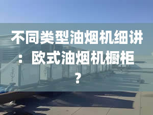 不同类型油烟机细讲：欧式油烟机橱柜 ？