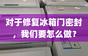 对于修复冰箱门密封，我们要怎么做？