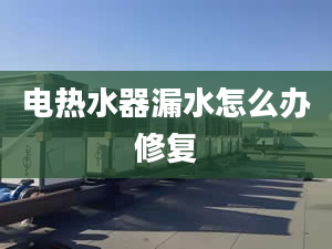 电热水器漏水怎么办修复