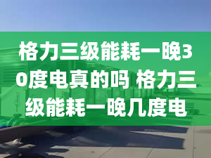 格力三级能耗一晚30度电真的吗 格力三级能耗一晚几度电