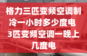 格力三匹变频空调制冷一小时多少度电 3匹变频空调一晚上几度电