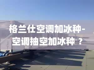 格兰仕空调加冰种-空调抽空加冰种 ？