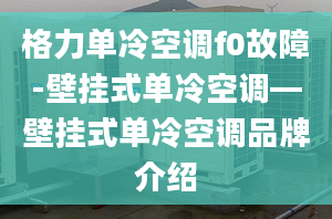 格力单冷空调f0故障-壁挂式单冷空调—壁挂式单冷空调品牌介绍