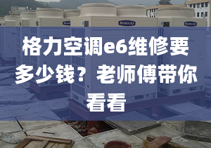 格力空调e6维修要多少钱？老师傅带你看看