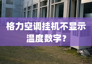 格力空调挂机不显示温度数字？