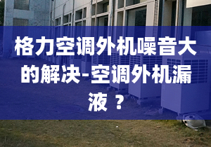 格力空调外机噪音大的解决-空调外机漏液 ？