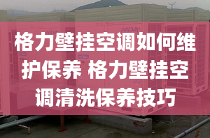 格力壁挂空调如何维护保养 格力壁挂空调清洗保养技巧