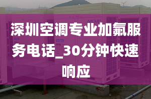 深圳空调专业加氟服务电话_30分钟快速响应