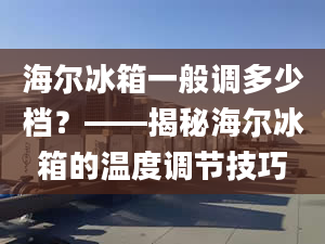 海尔冰箱一般调多少档？——揭秘海尔冰箱的温度调节技巧