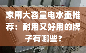 家用大容量电水壶推荐：耐用又好用的牌子有哪些？