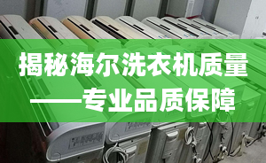 揭秘海尔洗衣机质量——专业品质保障