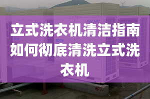 立式洗衣机清洁指南如何彻底清洗立式洗衣机