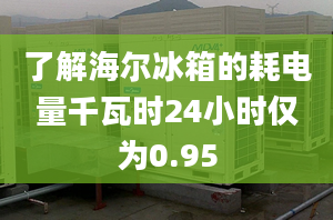 了解海尔冰箱的耗电量千瓦时24小时仅为0.95