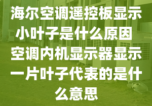 海尔空调遥控板显示小叶子是什么原因 空调内机显示器显示一片叶子代表的是什么意思