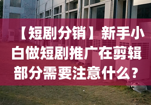 【短剧分销】新手小白做短剧推广在剪辑部分需要注意什么？