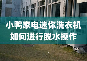 小鸭家电迷你洗衣机如何进行脱水操作