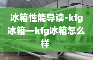 冰箱性能导读-kfg冰箱—kfg冰箱怎么样 