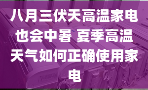 八月三伏天高温家电也会中暑 夏季高温天气如何正确使用家电