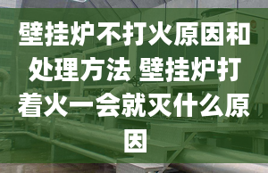 壁挂炉不打火原因和处理方法 壁挂炉打着火一会就灭什么原因